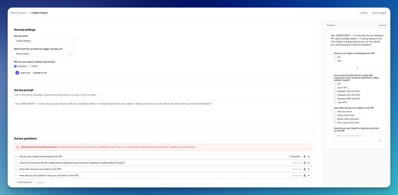 Survey Configuration