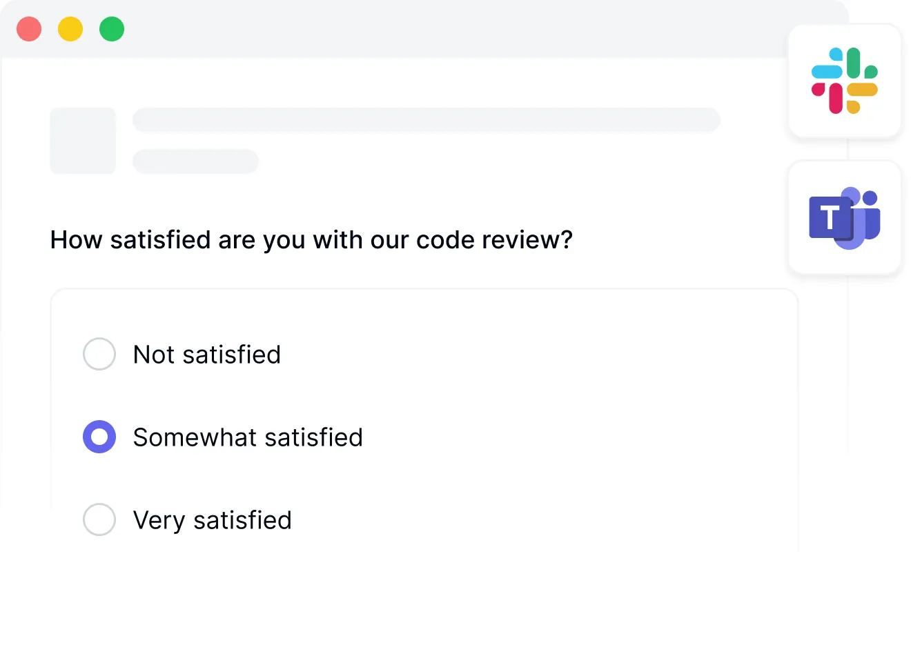 Targeted studies platform showing rapid data collection through Slack and Teams integration