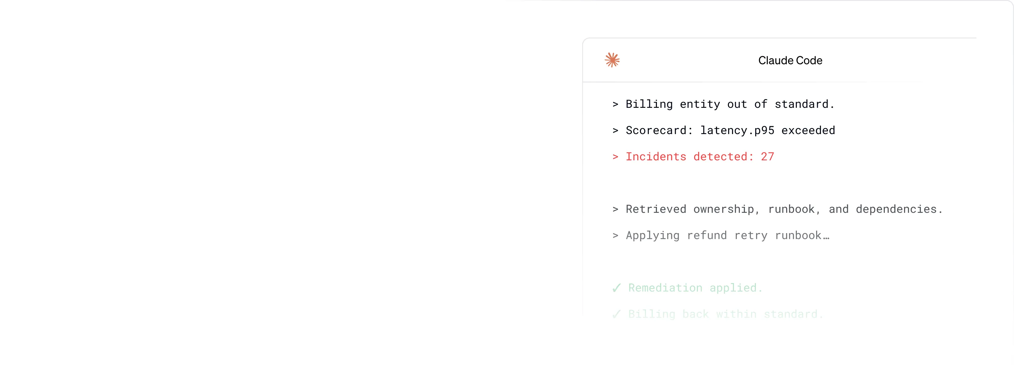 Automated guardrails interface showing security and quality checks