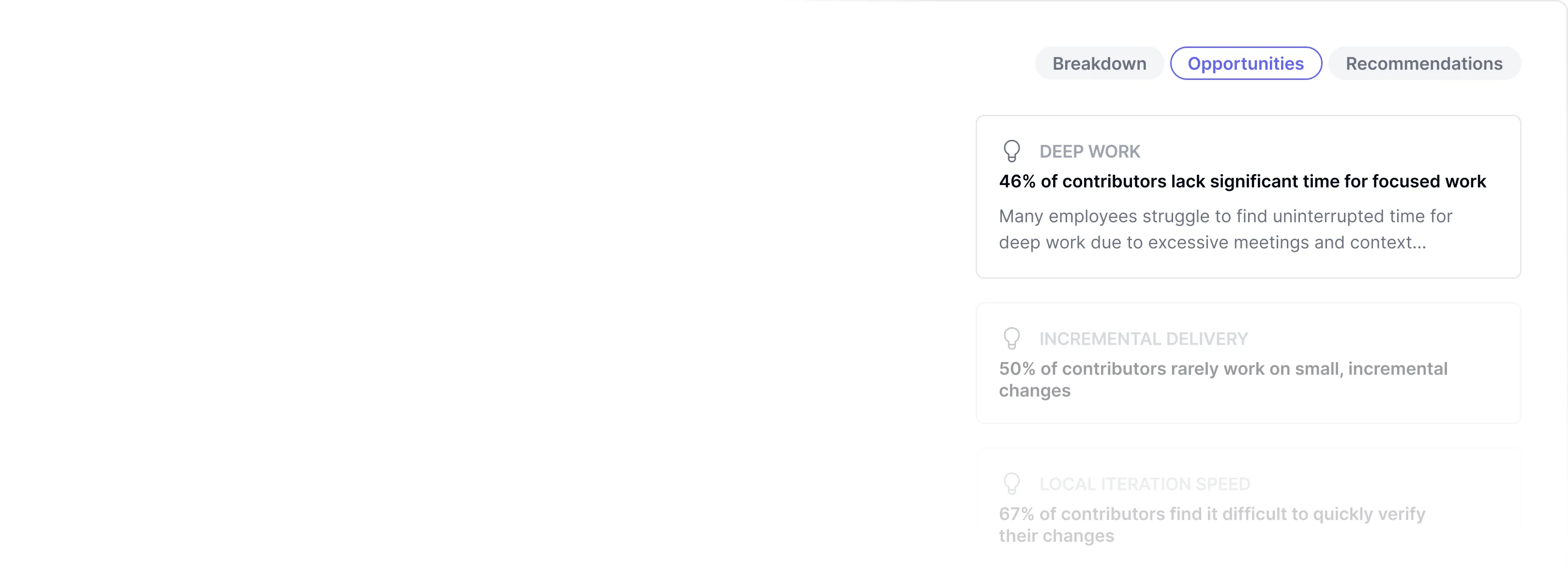 Comprehensive DX Core 4 framework dashboard unifying DORA, SPACE, and DevEx metrics with benchmark comparisons