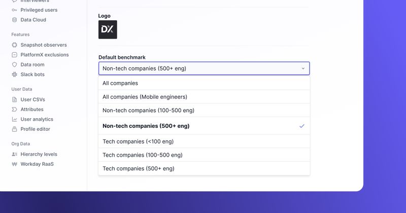 Default benchmark selection