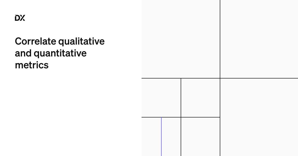 Correlate qualitative and quantitative metrics